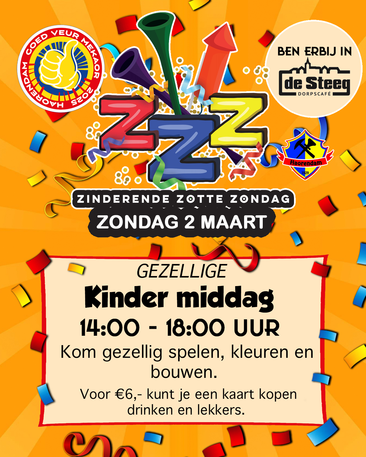 Zinderende Zotte Zondag Kindermiddag